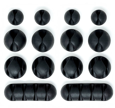 Wrap-It Storage 514-CLIPS-BL Cable Clip, Silicone, Black