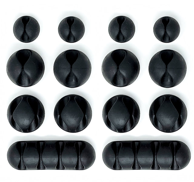 Wrap-It Storage 514-CLIPS-BL Cable Clip, Silicone, Black