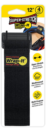 Wrap-It Storage 704-12B Storage Strap, 12 in L, 2 in W, Fastening Method: Hook and Loop