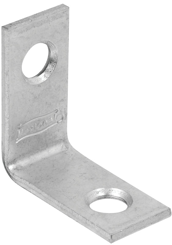 National Hardware 115BC Series N266-270 Corner Brace, 1 in L, 1/2 in W, 1.07 in H, Steel, Zinc, 0.07 Thick Material, Pack of 40