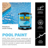 Dyco POOL PAINT DYC3151/1 Swimming Pool Paint, Semi-Gloss, Ocean Blue, 1 gal