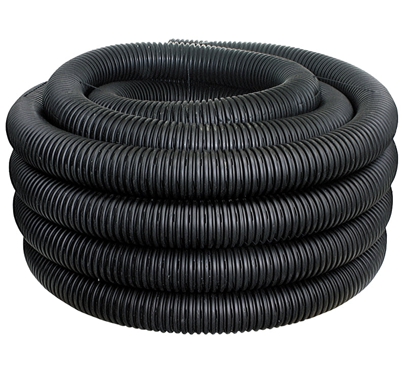 ADS 03010100 Pipe Tubing, Perforated, Single-Wall, HDPE, 100 ft L
