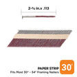 ProFIT 600360 Collated Nail, 2-3/8 in L, Bright, Round Head, Ring Shank