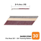ProFIT 600360 Collated Nail, 2-3/8 in L, Bright, Round Head, Ring Shank
