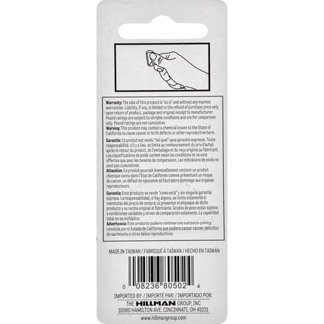 HILLMAN Brass-Plated Gold Push Pin Picture Hook 10 lb 3 pk, Pack of 10