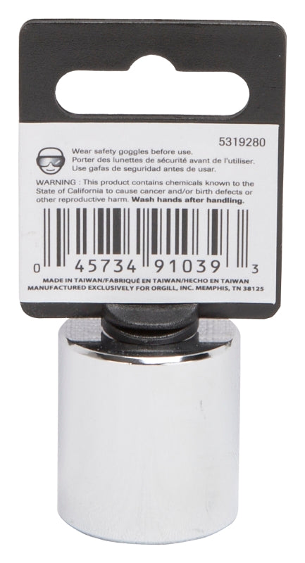 Vulcan MT6495428 Drive Socket, 7/8 in Socket, 3/8 in Drive, 6-Point, Chrome Vanadium Steel, Chrome