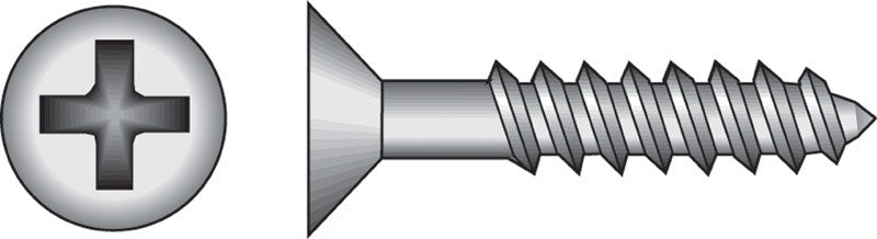 HILLMAN No. 10 X 3 in. L Phillips Black Phosphate Twin Thread Cabinet Screws 1 pk