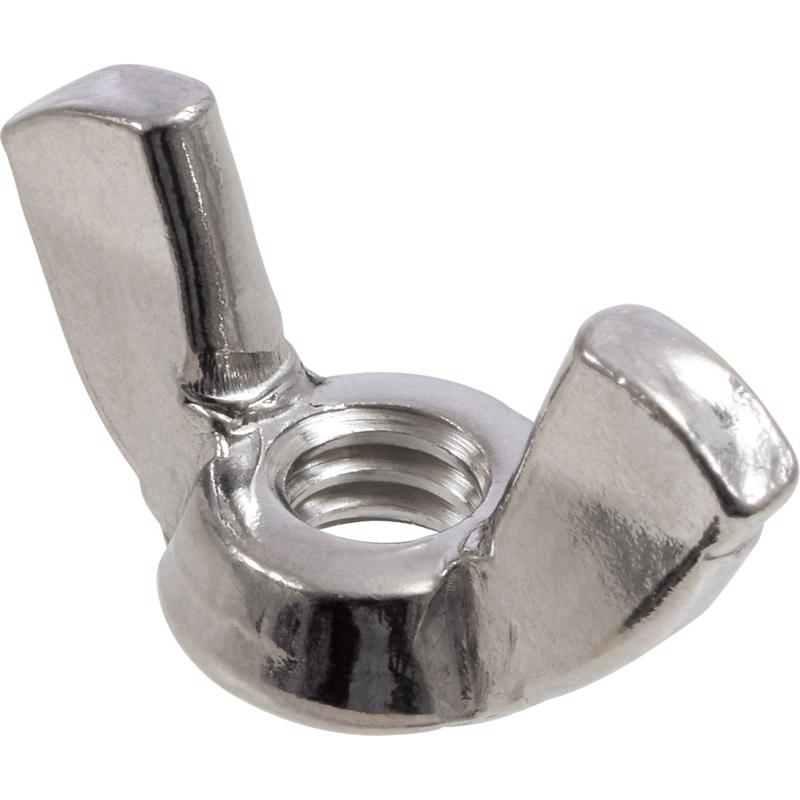 HILLMAN 1/2-13 in. Cold Forged Stainless Steel SAE Wing Nut 1 pk