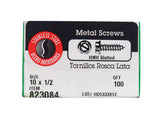 HILLMAN No. 10 X 1/2 in. L Slotted Hex Washer Head Sheet Metal Screws 100 pk