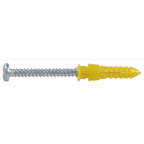 HILLMAN 0.164 in. D X 7/8 in. L Plastic Pan Head Ribbed Anchor Kit 101 pk