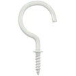 Ace Small White Steel 1.1875 in. L Cup Hook 20 lb 3 pk, Pack of 5