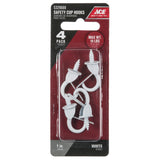 Ace Medium White Steel 1.375 in. L Cup Hook 10 lb 4 pk, Pack of 5