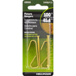 HILLMAN Brass-Plated Gold Conventional Picture Hanger 100 lb 2 pk, Pack of 10