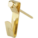 HILLMAN Brass-Plated Gold Conventional Picture Hanger 100 lb 2 pk, Pack of 10