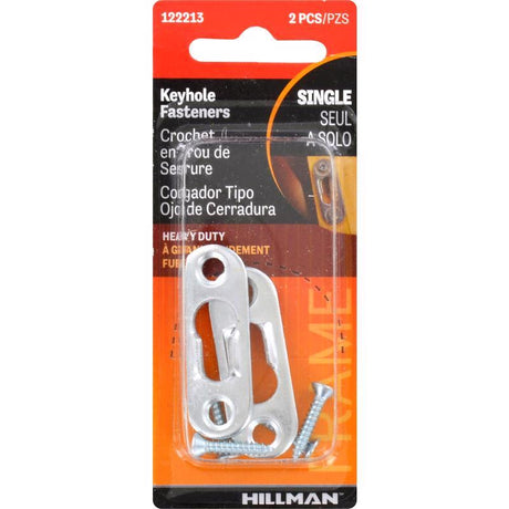 HILLMAN Steel-Plated Keyhole Picture Hanger 20 lb 2 pk, Pack of 10