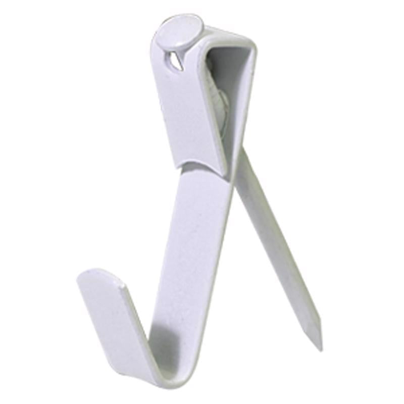 HILLMAN Steel-Plated White Picture Hanger 10 lb 8 pk, Pack of 10