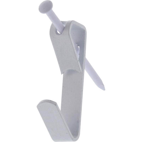 HILLMAN Steel-Plated White Conventional Picture Hanger 30 lb 6 pk, Pack of 10