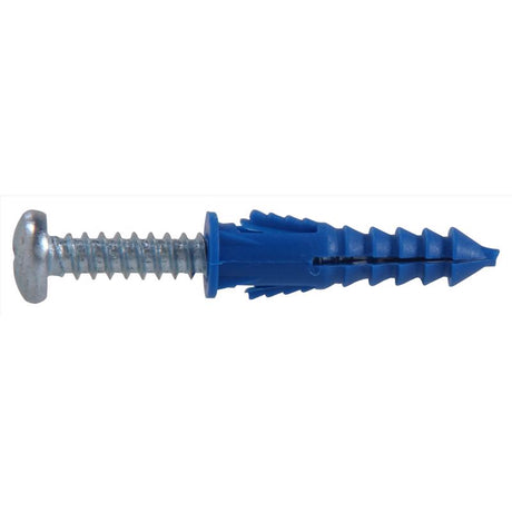 HILLMAN 0.164 in. D X 1-1/4 in. L Plastic Pan Head Ribbed Anchor 6 pc, Pack of 6