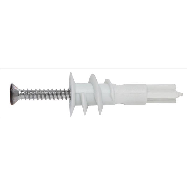 HILLMAN .164 in. D X 1.5 in. L Plastic Flat Head Drywall Anchor 10 pc, Pack of 5