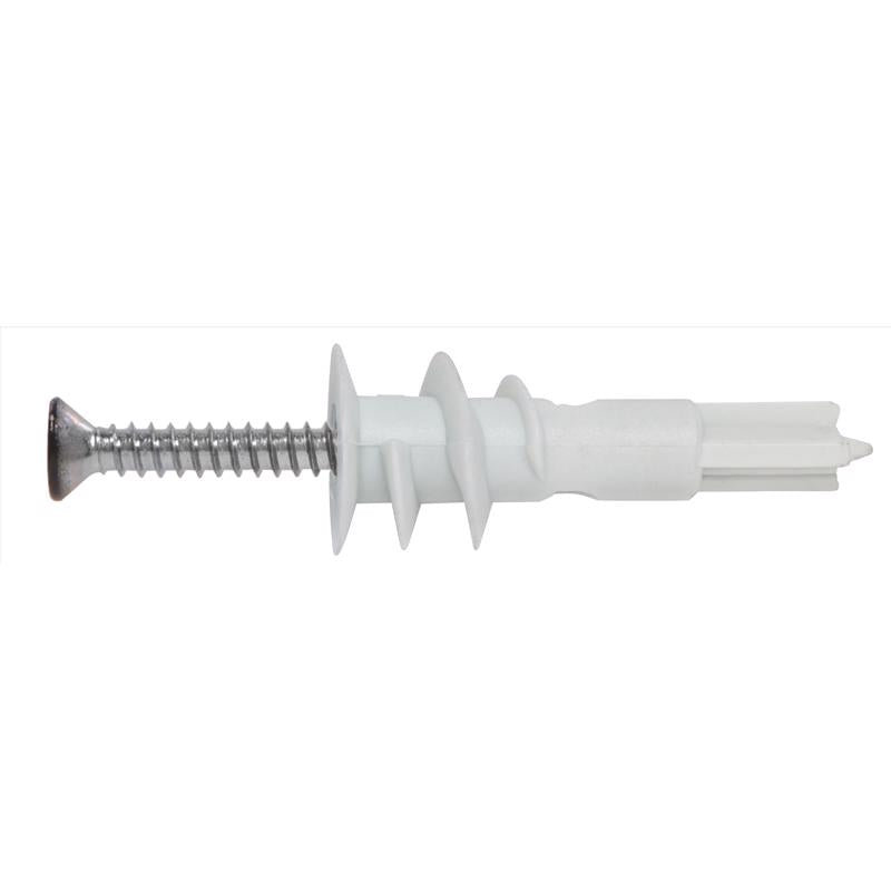 HILLMAN .164 in. D X 1.025 in. L Nylon Flat Head Wallboard Anchors 10 pc, Pack of 5
