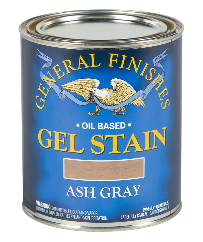 General Finishes AQT Stain, Ash Gray, Gel, Liquid, 1 qt, Can