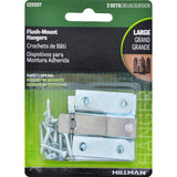 HILLMAN Silver Flush-Mount Picture Hanger 2 pk, Pack of 10