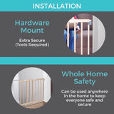 North States White 30 in. H X 28-42 in. W Wood Child Safety Gate