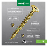 SPAX Multi-Material No. 6 Label X 5/8 in. L Unidrive Flat Head Serrated Construction Screws
