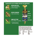 SPAX Multi-Material No. 6 Label X 1 in. L Unidrive Flat Head Serrated Construction Screws