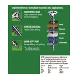 SPAX Multi-Material No. 10 Label X 2 in. L Unidrive Flat Head Serrated Construction Screws