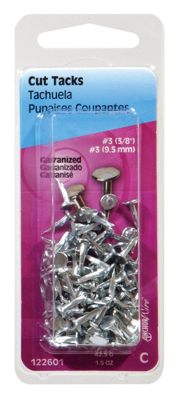 HILLMAN No. 16 X 13/16 in. L Galvanized Silver Steel Cut Tacks 1.75 pk, Pack of 6