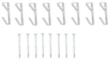ProSource PH-121020-PS Picture Hanger, 20 lb, Steel, Zinc, Zinc, Nail-In Mounting