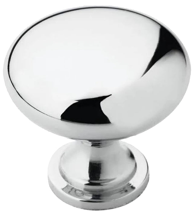 Amerock Allison Value Series BP5300526 Cabinet Knob, 1-1/8 in Projection, Zinc, Chrome