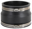 ProSource KJ-017 Coupling, 4 x 4 in, Clay to Asbestos Cement Fiber or Ductile Iron Pipes, PVC, Black