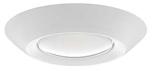 ETI 56578111 Surface Mount Disk Light, 7-1/2 in Dia, 2.1 in OAH, 5, 6 in Dia Recessed Can, Polycarbonate Lens