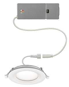 ETI DLLP-NL Series 53827103 Downlight with Nightlight, 9.6 W, 120 V, LED Lamp, Aluminum