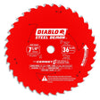 Diablo Steel Demon D0736CF Saw Blade, 7-1/4 in Dia, 5/8 in Arbor, 36-Teeth, Cermet II Cutting Edge