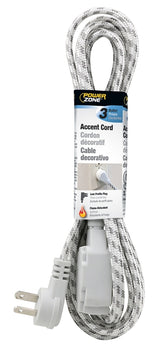 PowerZone ORFC926609 Extension Cord, 16 AWG Cable, 9 ft L, Gray