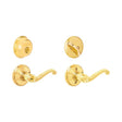 Schlage Flair Bright Brass Deadbolt and Entry Door Knob 1-3/4 in.