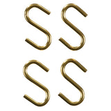 Ace Small Polished Brass Brass 3/4 in. L S-Hook 5 lb 4 pk, Pack of 5