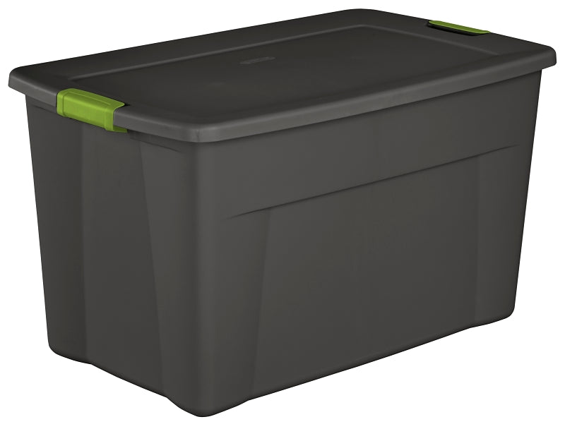 Sterilite 1945 Series 19453V04 Latch Tote with Soft Fern Latches, Plastic, 32-1/2 in L, 19-3/4 in W, 18-5/8 in H