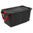 Sterilite 14699002 Wheeled Industrial Tote, Metal, Black, 36-3/4 in L, 21-3/8 in W, 18 in H