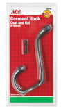 Ace 3-1/2 in. L Oil Rubbed Bronze Brown Metal Medium Garment Hook 1 pk, Pack of 5