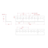 SteelWorks 0.74 in. X 1-1/2 in. W X 36 in. L Steel Slotted Angle, Pack of 5