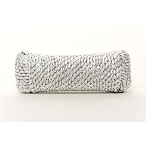 Ace 1/4 in. D X 100 in. L Gray/White Diamond Braided Poly Rope