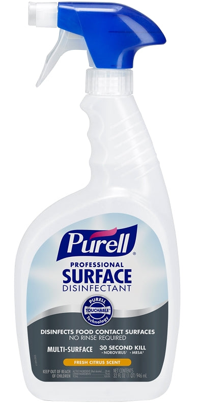 Purell 3342-06 Professional Surface Disinfectant, 32 fl-oz Bottle, Liquid, Citrus, Pack of 6
