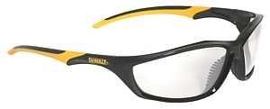 DEWALT DPG96-1C Safety Glasses, Hard-Coated Lens, Polycarbonate Lens, Full Frame, Black/Yellow Frame