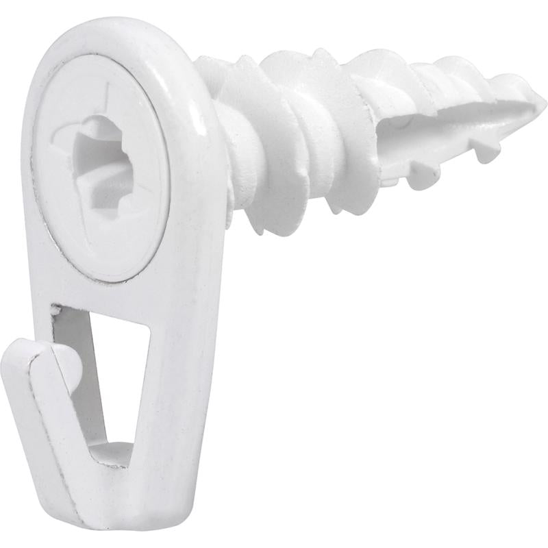 HILLMAN White Drywall Picture Hook 50 lb 2 pk, Pack of 10