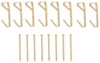 ProSource PH-122312-PS Picture Hanger, 10 lb, Steel, Polished Brass, Brass, Nail-In Mounting