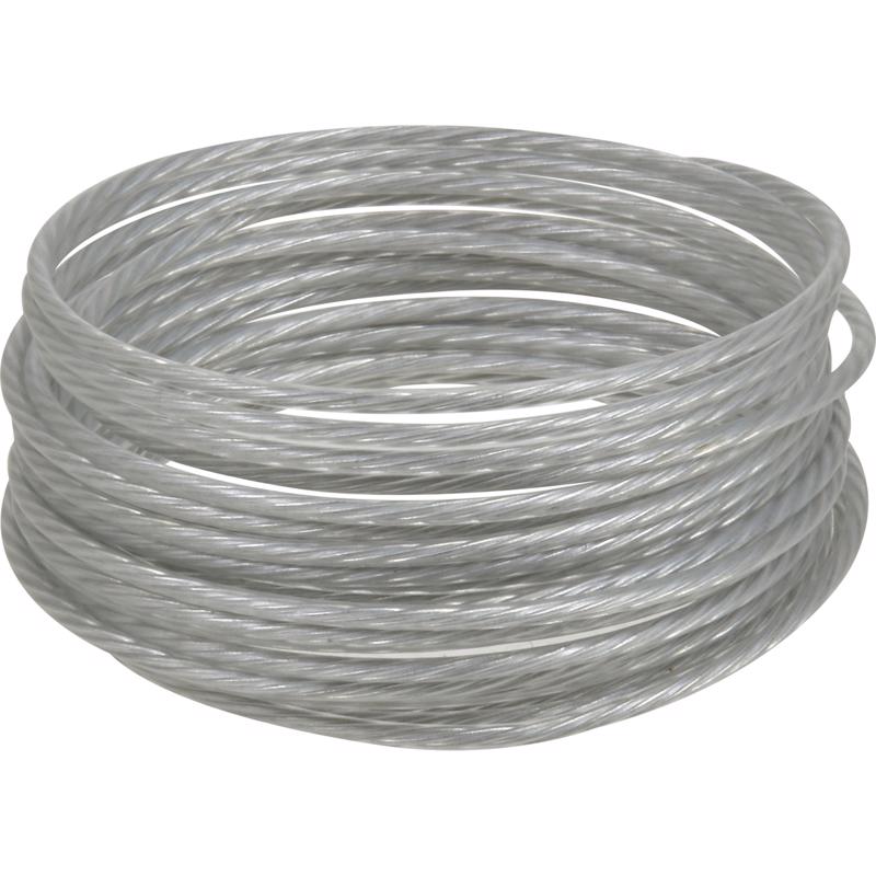 HILLMAN Plastic Coated Silver Picture Wire 30 lb 1 pk, Pack of 10
